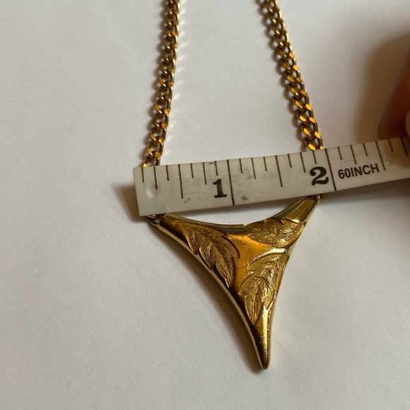 Vintage GIVENCHY chain necklace / gold leaves collar necklace - Picture 15 of 16